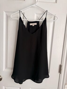 LOFT Black Spaghetti-Strap V-Neck Cami